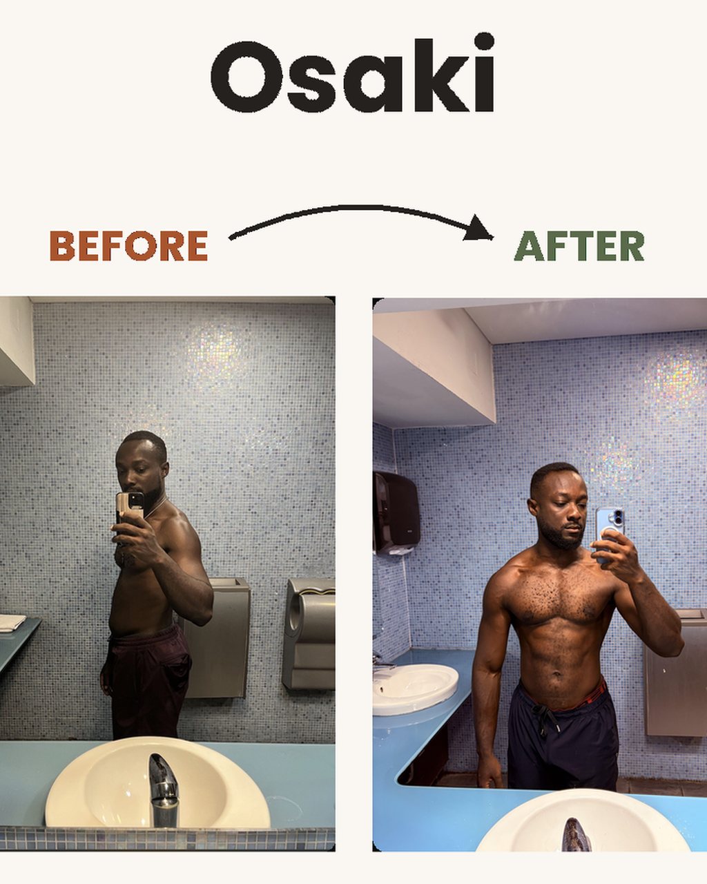Osaki - before and after the Elite Human Protocol